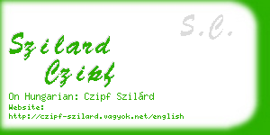 szilard czipf business card